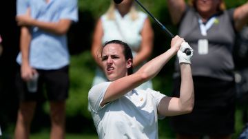 Caitlin Clark durante su participación en el torneo John Deere Classic el pasado mes de julio.