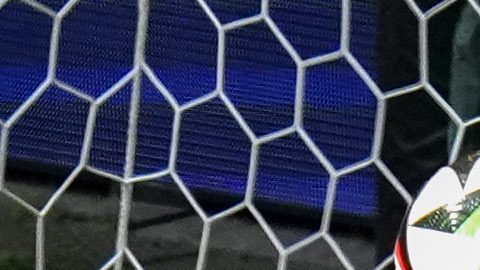 Poland's goalkeeper Wojciech Szczesny makes a save during a Group D match between Poland and the Netherlands at the Euro 2024 soccer tournament in Hamburg, Germany, Sunday, June 16, 2024. (AP Photo/Petr Josek)