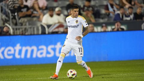 Gabriel Pec abrió el marcador en el partido del Galaxy contra Austin FC.