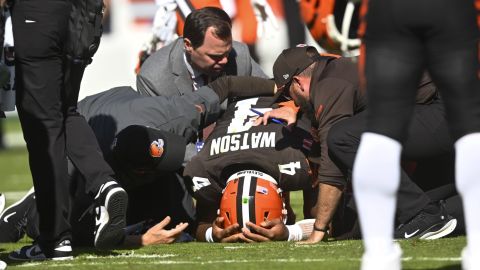 Deshaun Watson al momento de su lesión.