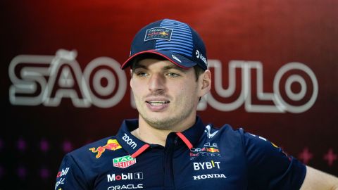 Max Verstappen durante la conferencia de prencia previa al GP de Sao Paulo.