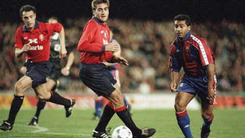 Romário durante un partido de LaLiga en 1994.