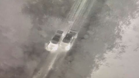 Balacera captada por un dron