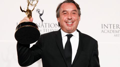 President and CEO of Grupo Televisa Emilio Azcarraga Jean poses in the pressroom with the Directorate Award at the 2017 International Emmys at the New York Hilton on Monday, Nov. 20, 2017, in New York. (Photo by Andy Kropa/Invision/AP)