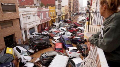 Devastación por dana en España.