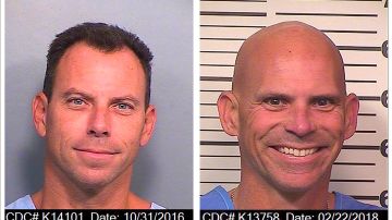 An Oct. 31, 2016 photo provided by the California Department of Corrections and Rehabilitation shows Erik Menendez, left, and a Feb. 22, 2018 photo provided by the California Department of Corrections and Rehabilitation shows Lyle Menendez. The Menendez brothers, who were convicted of killing their parents in their Beverly Hills mansion nearly three decades ago, have been reunited in the Southern California prison San Diego's R.J. Donovan Correctional Facility. The brothers are serving life sentences for fatally shooting their parents, Jose and Kitty Menendez, in 1989. (California Department of Corrections and Rehabilitation via AP)