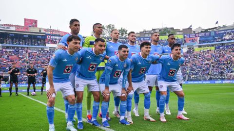 Ciudad de México, 5 de octubre de 2024. Foto de equipo de Cruz Azul, durante el partido correspondiente a la jornada 11 del torneo Apertura 2024 de la Liga BBVA MX, entre la Máquina Celeste del Cruz Azul y los Rayos del Necaxa, realizado en el estadio Ciudad de los Deportes. Foto: Imago7/