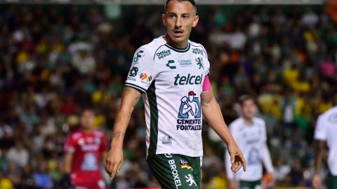 Andrés Guardado durante el partido correspondiente a la jornada 11 del torneo Apertura 2024 de la Liga MX entre el Club León y las Águilas del América disputado en el estadio León.