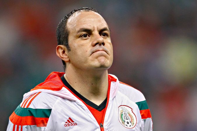 Ciudad de México, 28 de mayo de 2014. Cuauhtémoc Blanco es homenajeado durante el partido de preparación y despedida del Tri de su afición entre la Selección Nacional de México (Selección Mexicana de Futbol) y la Selección de Israel, celebrado en el Estadio Azteca. Foto: Imago7/Diego Ignacio Flores.