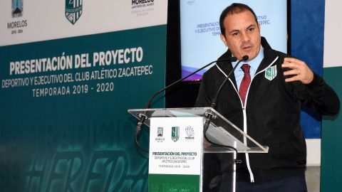 Cuernavaca, Morelos, 23 de julio de 2019. Cuauhtemoc Blanco gobernador de Morelos, durante la presentación del proyecto deportivo de Atlético Zacatepec 2019-2010, celebrado en el Hotel Holiday Inn. Foto: Imago7/Octavio Vidal