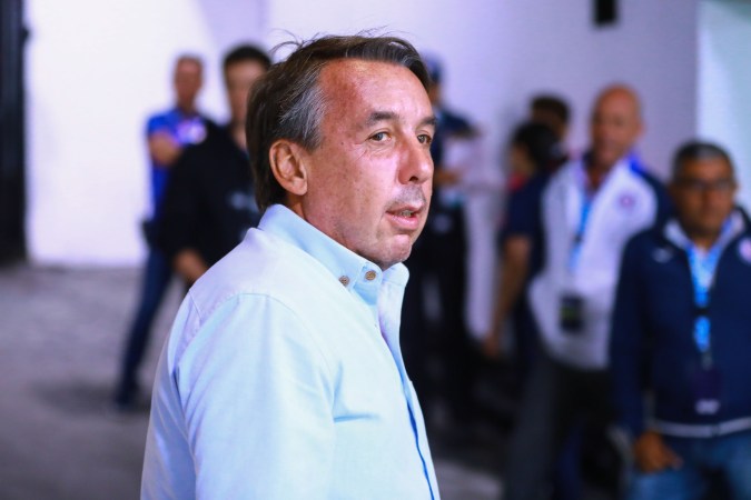 Ciudad de México, 5 de octubre de 2019. Emilio Azcarraga, durante el juego de la jornada 13 del torneo Apertura 2019 de la Liga BBVA MX, entre la Máquina Celeste del Cruz Azul y las Águilas del América, celebrado en el Estadio Azteca. Foto: Imago7/Eloísa Sánchez