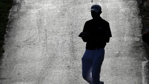 Collin Morikawa walks to the 18th tee during the second round of the Workday Charity Open golf tournament, Friday, July 10, 2020, in Dublin, Ohio. (AP Photo/Darron Cummings)