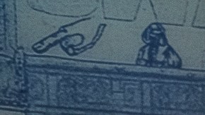 La artista Judy Baca admira su mural ‘La Salsera’ ubicado en LA Plaza de Cultura y Artes.