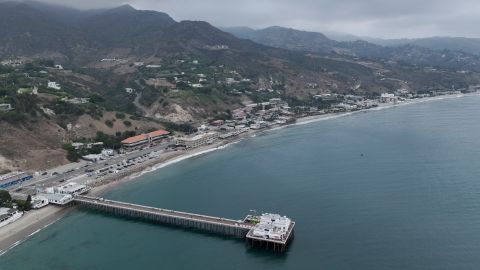 In this aerial view, The Malibu Pier, is shown Thursday, Sept. 12, 2024, in Malibu, Calif., following a 4.7 magnitude earthquake in the area. (AP Photo/Jae C. Hong)