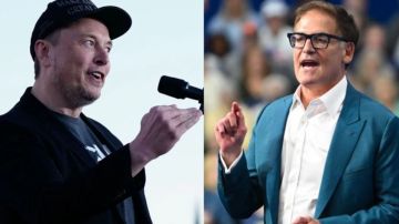 Dos empresarios muy mediáticos, Elon Musk (i) y Mark Cuban, se enfrentan por quién consigue más apoyos para los candidatos.