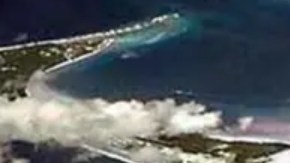 Vista aérea de Diego García.