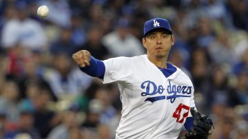 Luis Alfonso Cruz en sus días como jugador de los Dodgers en 2013. El originario de Sonora, México, se une al grupo de comentaristas del equipo.