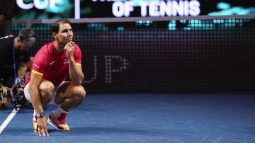 Rafael Nadal durante sus últimos momentos como profesional.