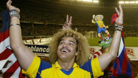 Valderrama, ídolo del fútbol en Colombia.