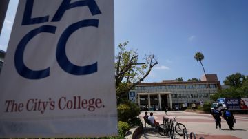 The Los Angeles City College campus is seen in Los Angeles, Thursday, Sept. 2, 2021. Officials have detected more than 65,000 fake financial aid applications to California community colleges in what is believed to be a massive attempted financial aid scam. The Los Angeles Times reports Thursday that the fraudulent applications were filed at most of the system's 116 campuses on behalf of first-time applicants who were older than 30 and earned less than $40,000. A student aid official detected the applications on a routine check of federal financial aid records while faculty members were flagging unusual surges in class enrollment that they suspected could be driven by fake students or bots. (AP Photo/Damian Dovarganes)