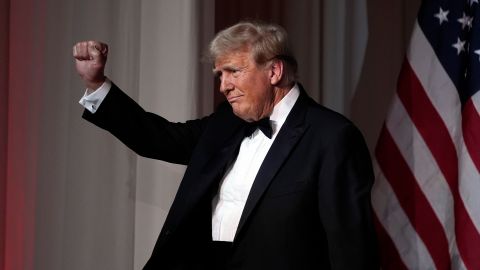 President-elect Donald Trump gestures after speaking during an America First Policy Institute gala at his Mar-a-Lago estate, Thursday, Nov. 14, 2024, in Palm Beach, Fla. (AP Photo/Alex Brandon)