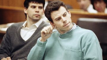 A preliminary hearing held in Beverly Hills, Calif., for Lyle, left, and Erik Menendez, was postponed Friday as their lawyers fought to keep potentially incriminating evidence out of the case, April 12, 1991. Lyle, 23, and Eric, 20, are charged in the August 1989 shotgun murders of their parents, Jose and Kitty Menendez. (APP Photo/Kevork Djansezian)