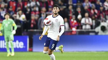 Cincinnati, Ohio, 12 de noviembre 2021. Ricardo Pepi, durante el partido del octagonal final rumbo a Qatar 2022 de la Concacaf entre la selección de Estados Unidos y la Selección Nacional de México, celebrado en el TQL Stadium. Foto:Imago7/Rafael Vadillo