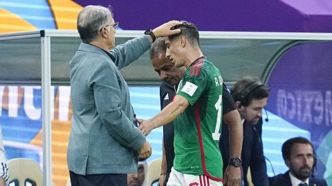 Gerardo Martino y Andrés Guardado en la selección de México.