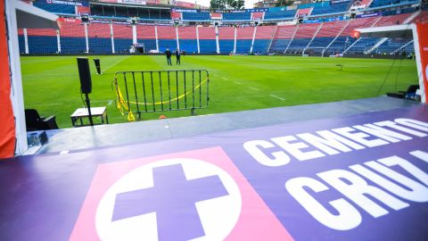 Ciudad de México a 13 de enero de 2024. Panorámica del estadio, durante el partido correspondiente a la jornada 1 del torneo Clausura 2024, entre la Maquina Celeste del Cruz Azul y los Tuzos del Pachuca, realizado en el Estadio Azul. Foto: Imago7/ Eloísa Sánchez