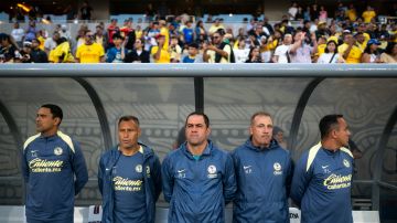 San Diego, California, Estados Unidos, 9 de agosto de 2024. André Jardiné, director técnico, durante el partido de 16vos de Final de la Leagues Cup 2024, entre las Águilas del América y los Rojinegros del Atlas, celebrado en el Snapdragon Stadium. Foto: Imago7/ Alejandro Gutiérrez Mora