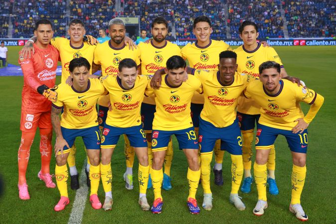 Ciudad de México a 29 de septiembre de 2024. Foto de equipo de America, durante el partido correspondiente a la jornada 10 del torneo Apertura 2024 de la Liga BBVA MX, entre las Águilas del América y los Pumas de la UNAM, realizado en el estadio Ciudad de los Deportes. Foto: Imago7/ Manlio Contreras