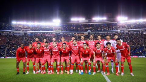 Ciudad de México, 27 de noviembre de 2024. Foto de equipo de Toluca, durante el partido de ida de los Cuartos de Final del torneo Apertura 2024 de la Liga BBVA MX, entre las Águilas del América y los Diablos Rojos del Toluca, celebrado en el estadio Ciudad de los Deportes. Foto: Imago7/ Eloísa Sánchez