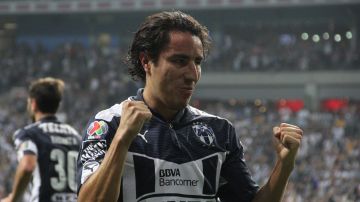 Monterrey, Nuevo León, 5 de marzo de 2016. Efrain Juarez en festejo de gol, durante el partido de la jornada 9 del torneo Clausura 2016 de la Liga Bancomer MX, entre los Rayados del Monterrey y los Tigres de la UANL, celebrado en el estadio BBVA Bancomer. Foto: Imago7/