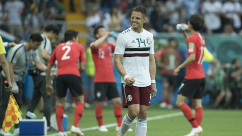 Rostov del Don, Rusia, 23 de junio de 2018. Javier Hernandez, durante el juego de la primera fase del Grupo F de la Copa Mundial de la FIFA Rusia 2018, entre las Selección de Corea del Sur y la Selección Nacional de México, celebrado en la Arena Rostov. Foto: Imago7/Etzel Espinosa