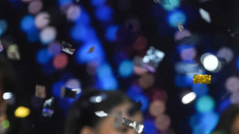 Miss Denmark Victoria Kjær Theilvig waves after winning the 73rd Miss Universe Beauty Pageant in Mexico City, Saturday, Nov. 16, 2024. (AP Photo/Fernando Llano)
