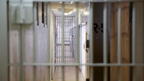 Death row is seen at the Georgia Diagnostic and Classification Prison Tuesday, Dec. 1, 2015, in Jackson, Ga. The 76 death row inmates live in four pods of neatly kept single-inmate cells measuring just 6½ by 9 feet and feature a bed, sink, toilet and shelves. (AP Photo/David Goldman)