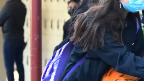 Estudiantes en la secundaria de Moreno Valley.