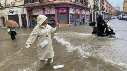 Málaga ha visto las primeras inundaciones por las tormentas.