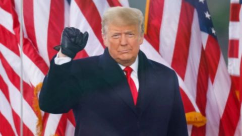 Trump el 6 de enero de 2024 antes del asalto al Capitolio.