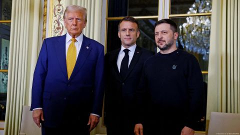 El mensaje de Zelenski fue emitido después de su reunión con Emmanuel Macron y Donnald Trump.
