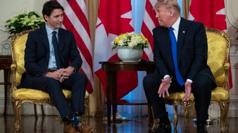 El primer ministro de Canadá, Justin Trudeau, y el presidente electo Donald Trump.