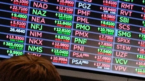 El presidente electo Donald Trump en la Bolsa de Valores de Nueva York.