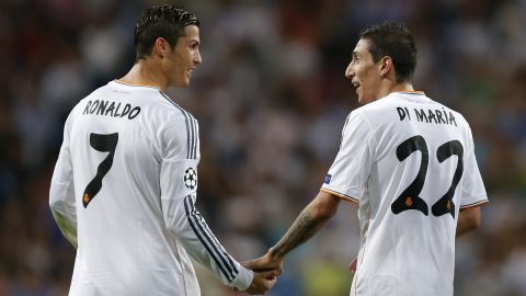 Ángel Di María fue compañero de Cristiano Ronaldo en el Real Madrid.