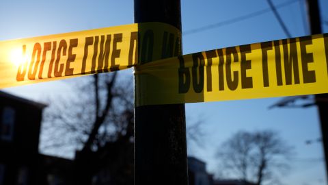 Tape cordons off the scene of police activity, Saturday, March 16, 2024e in Trenton, N.J. on Saturday, March 16, 2024. (AP Photo/Matt Rourke)