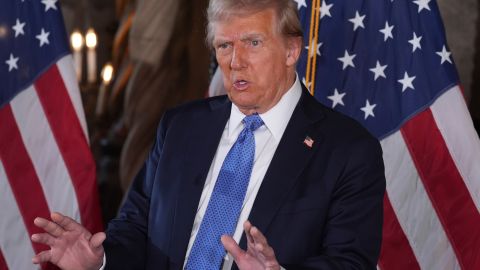 President-elect Donald Trump speaks during a news conference at Mar-a-Lago, Monday, Dec. 16, 2024, in Palm Beach, Fla. (AP Photo/Evan Vucci)