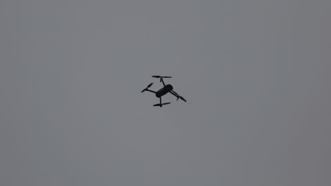 An Indian police drone flies above the Jamia Masjid as Kashmiri Muslims offers their first Friday prayers since Aug. 5 in Srinagar, Indian controlled Kashmir, Friday, Dec. 20, 2019. The Jamia Masjid was shut Aug. 5 as part of India’s security lockdown after Prime Minister Narendra Modi’s Hindu nationalist-led government stripped Kashmir of its semi-autonomous status. (AP Photo/Mukhtar Khan)