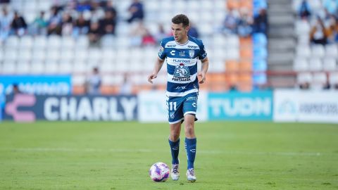 Pachuca, Hidalgo a 19 de Octubre de 2024. Oussama Idrissi, durante el partido correspondiente a la jornada 12 del torneo Apertura 2024 de la Liga BBVA MX, entre los Tuzos del Pachuca y Chivas Rayadas de Guadalajara, realizado en el estadio Hidalgo. Foto: Imago7/ Rafael Vadillo