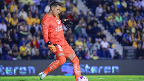 Ciudad de México, 19 de octubre de 2024. Luis Malagón, durante el partido correspondiente a la jornada 12 del torneo Apertura 2024 de la Liga BBVA MX, entre las Águilas del América y los Guerreros de Santos Laguna, realizado en el estadio Ciudad de los Deportes. Foto: Imago7/ Manlio Contreras