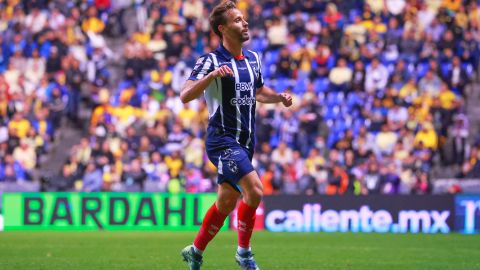 Puebla, Puebla, 12 de diciembre de 2024. Sergio Canales en festejo de gol, durante el partido de ida de la Final del torneo Apertura 2024 de la Liga BBVA MX, entre las Águilas del América y los Rayados del Monterrey, celebrado en el estadio Cuauhtémoc. Foto: Imago7/ Manlio Contreras