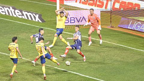 Postal del gol de Kevin Álvarez en el partido de ida, uno de los dos que pusieron en ventaja a América sobre Monterrey.